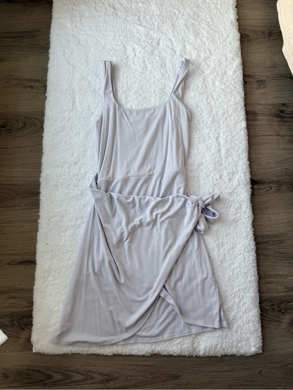 Aritzia Wilfred Lilac Wrap-Tie Mini Dress